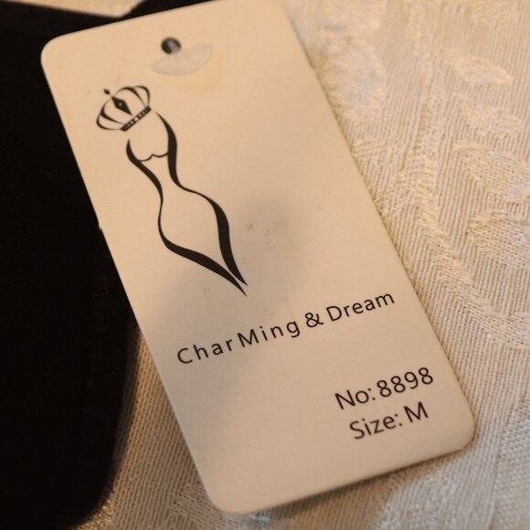 NWT CharMing & Dream Medium Black Adjustable Spaghetti Strap Padded Tank/Cami - Picture 2 of 11